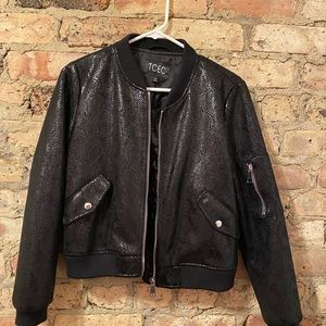 Black bomber jacket